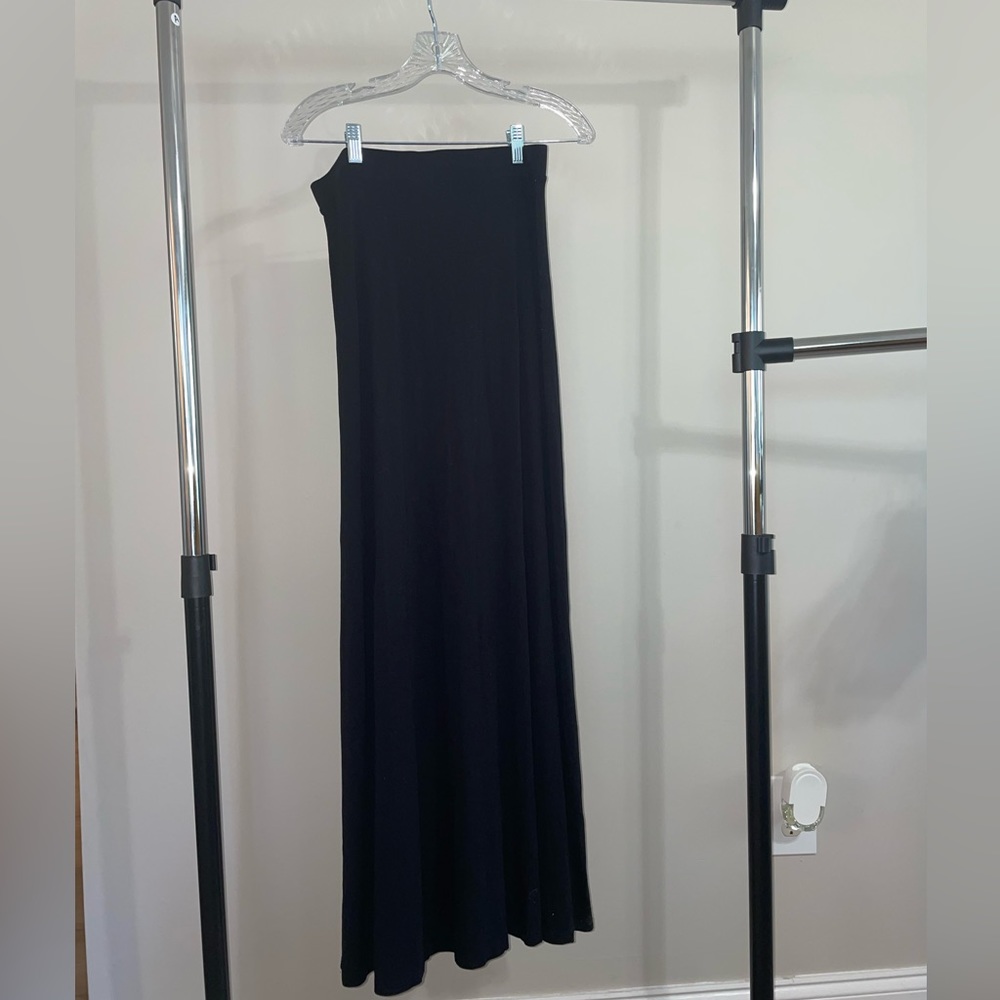 Forever 21 Black Double Split Maxi Skirt